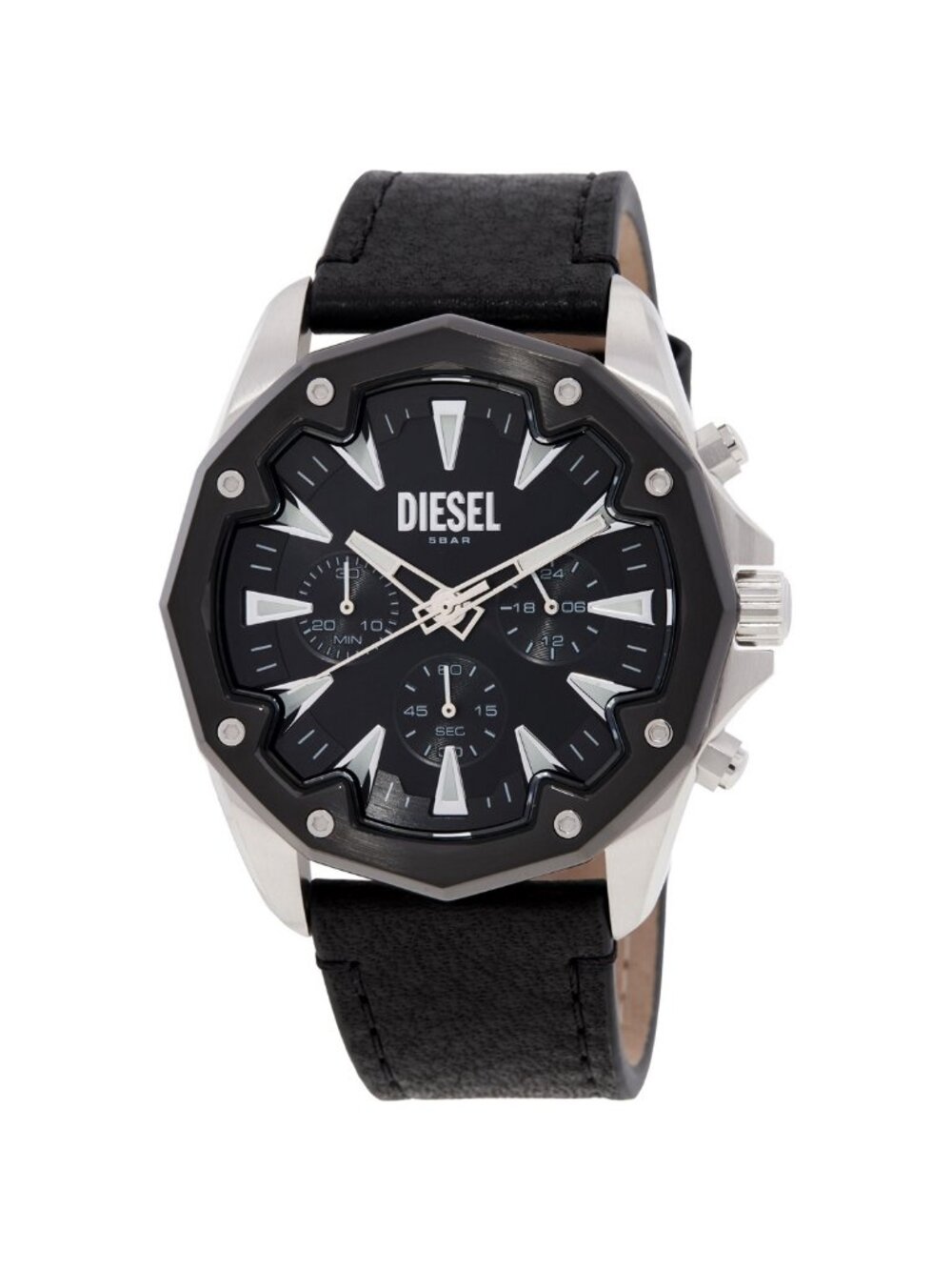NWT Diesel Stinger Chronograph Quartz Black Dial Men's Watch